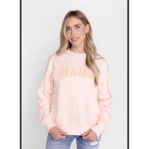 Le-la-lo Mama Chenille Sweatshirt - Light Pink size XL NWT